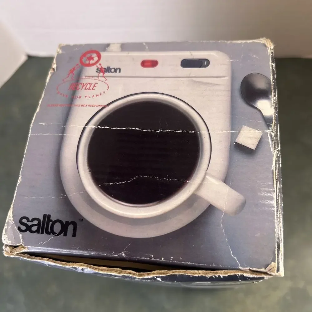 Vintage 1990 Salton Hot Spot MW-1C Coffee Mug Beverage Warmer NOS Tested